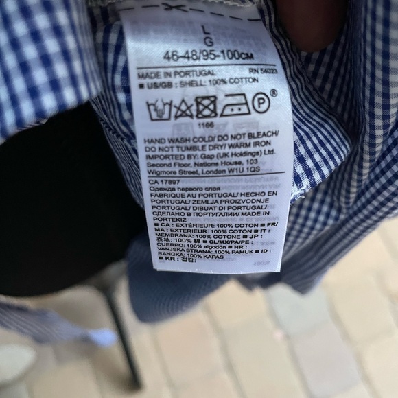 Banana Republic Blue Gingham Shirt with Sash - Picture 10 of 11